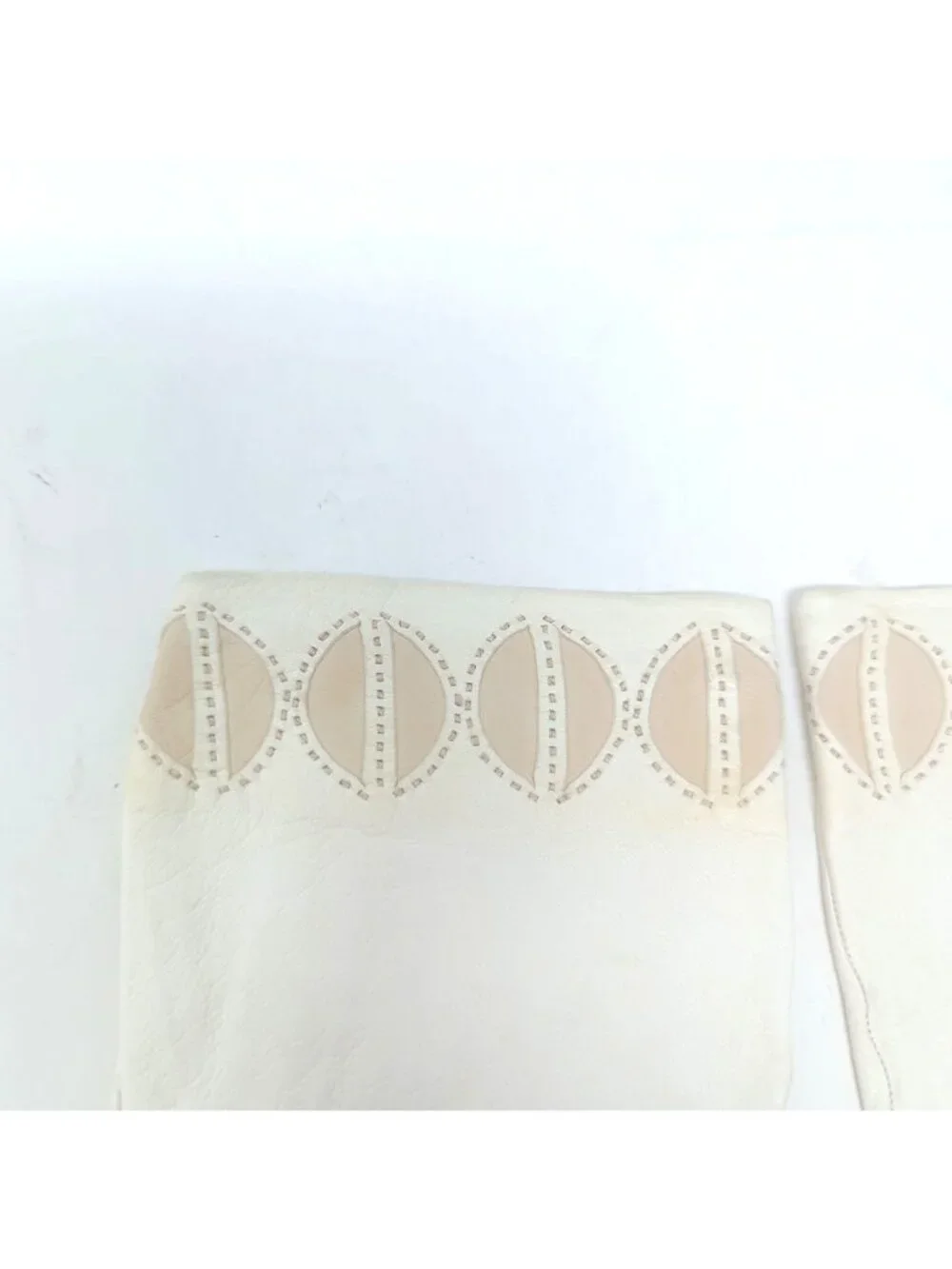 Vintage 60s Cream Gloves Leather 7 Lionel Le Grand Wrist France
